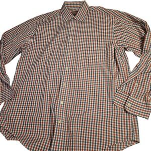 Vineyard Vines Shirt Mens Extra Large Blue Red Gingham Check Burgee Button‎ Up